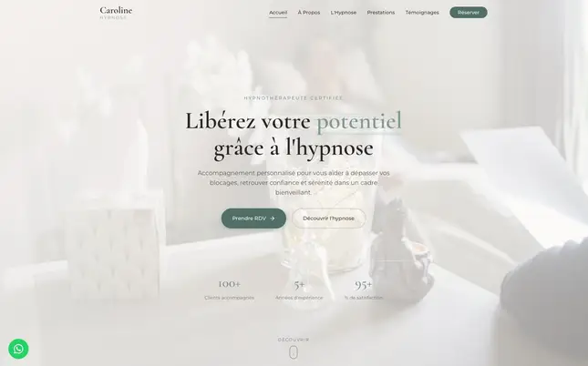 Aperçu du site Caroline Hypnose